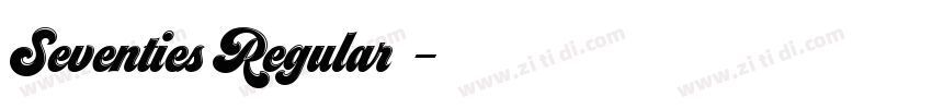 Seventies Regular字体字体转换